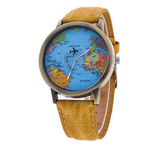 Load image into Gallery viewer, world map design wristwatch