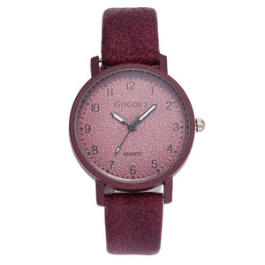 pink wristwatch