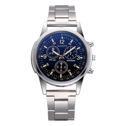 metal wristwatch