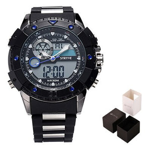 black sport wristwatch