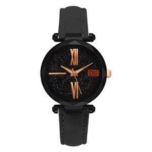 black wrist watch