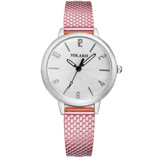 Load image into Gallery viewer, pink metal wristwatch