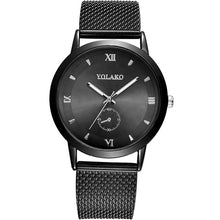 Load image into Gallery viewer, black metal wrist watch